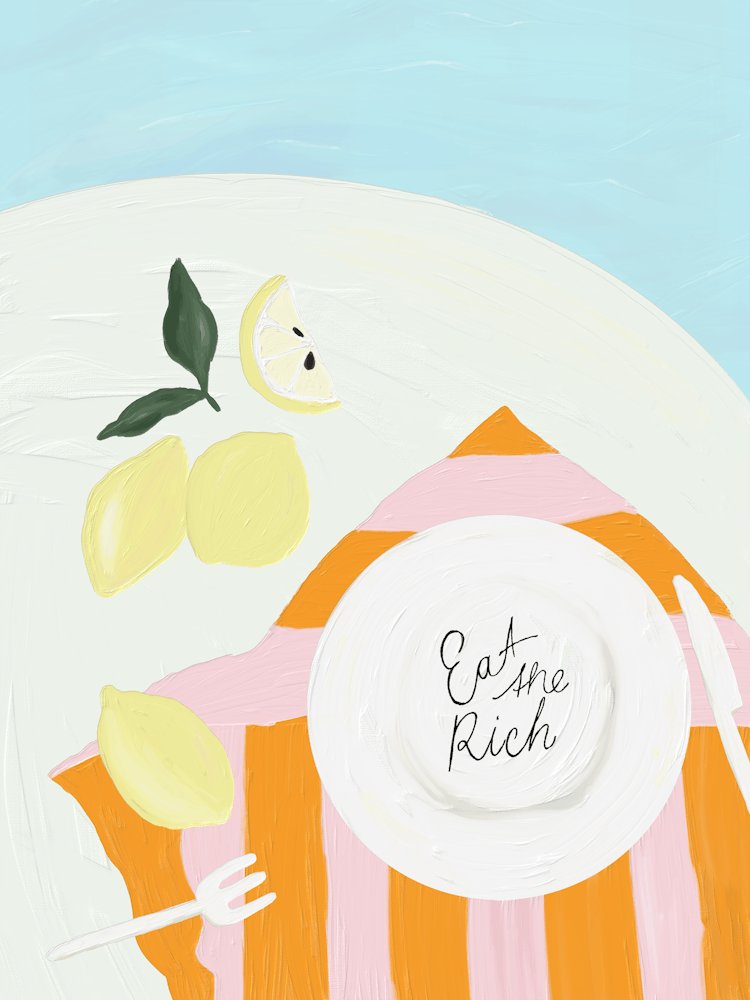 colorful vacation dinner »Eat the Rich«