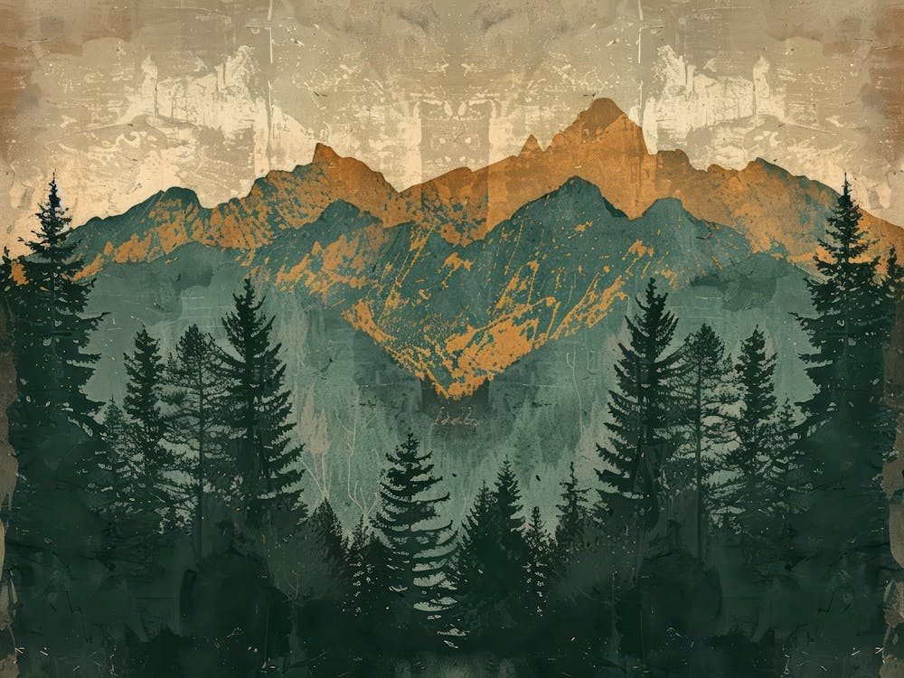 Vintage Landschaft Illustration 3