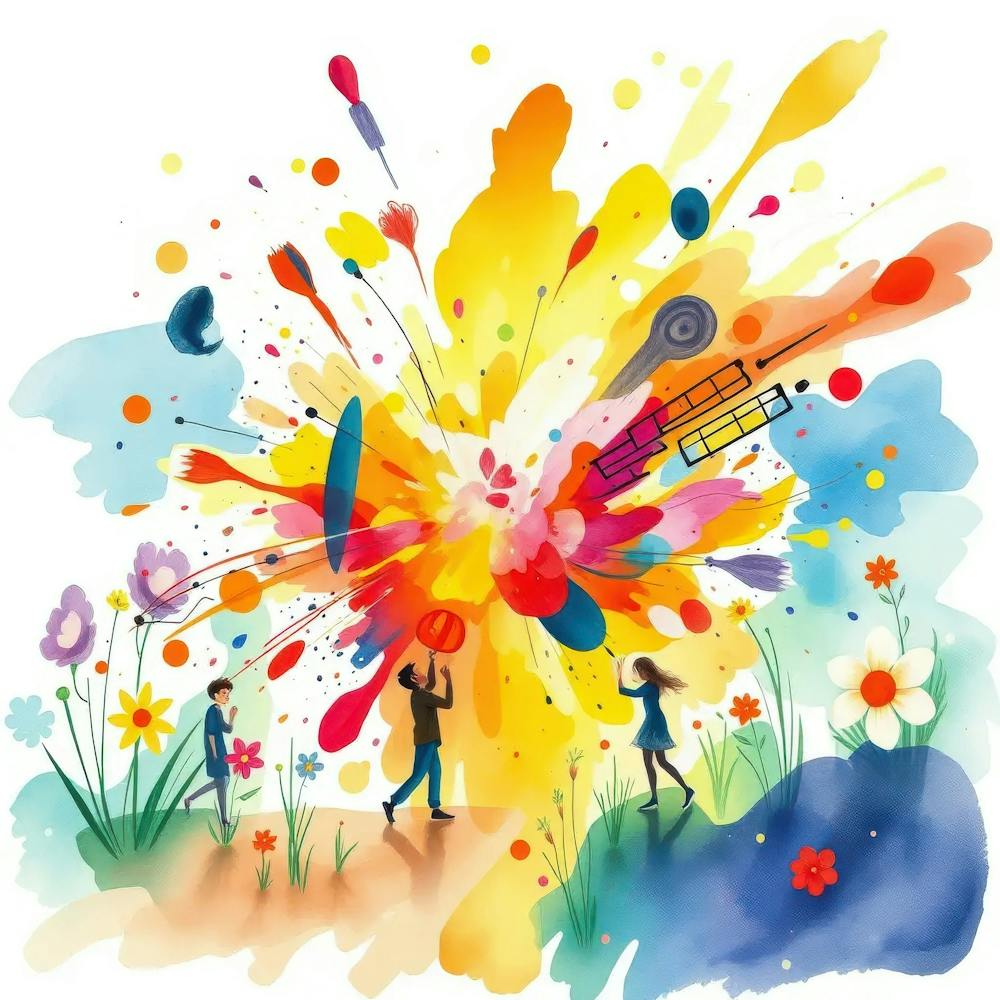 Children Playing In The Garden