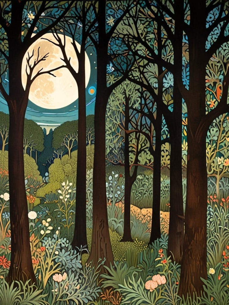 William Morris Moonlight Forest 22