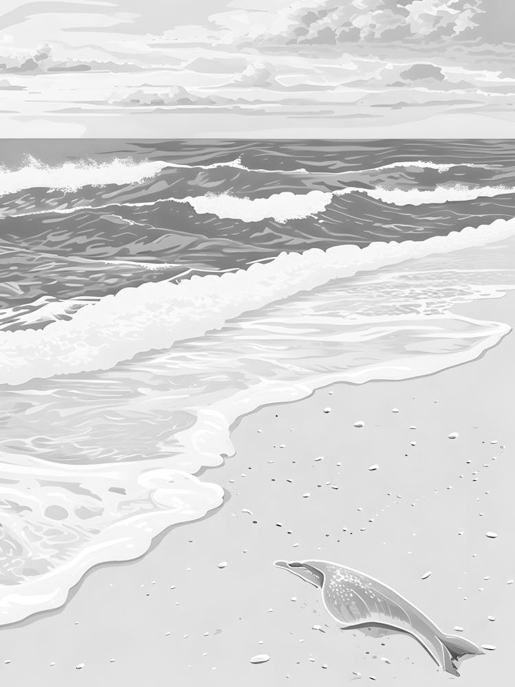 Dead Dolphin On The Beach