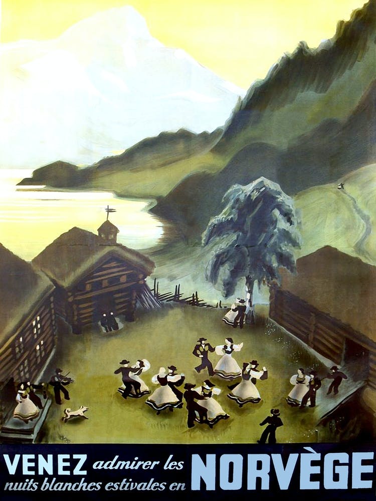 Norway, Dancers In a Small Village Near The Coast