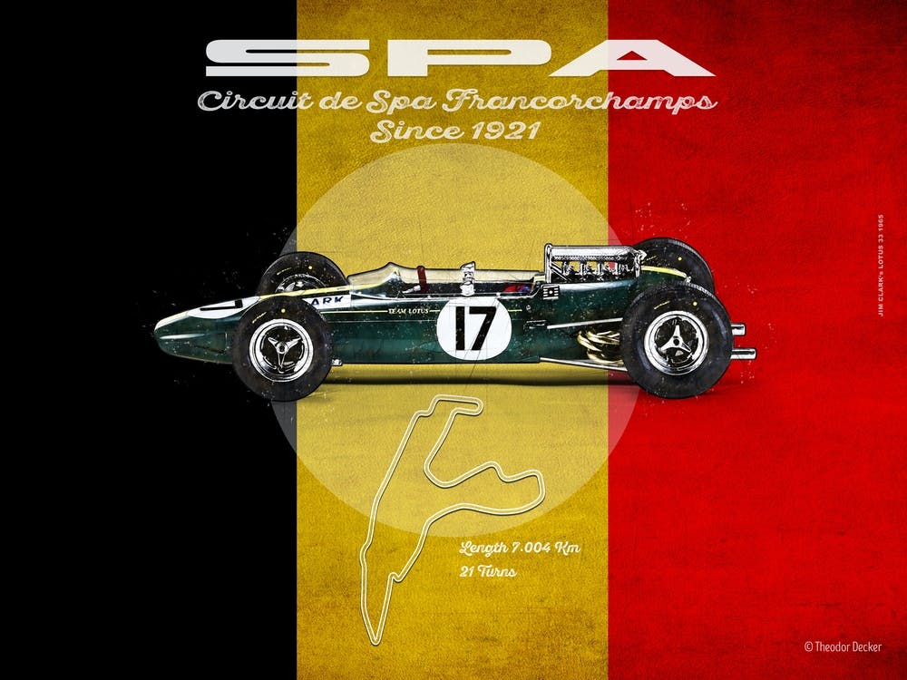 Spa Lotus 33 Jim Clark Landscape