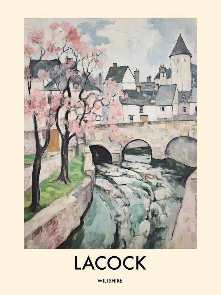 Lacock (Wiltshire) Gemälde 4 Reiseplakat