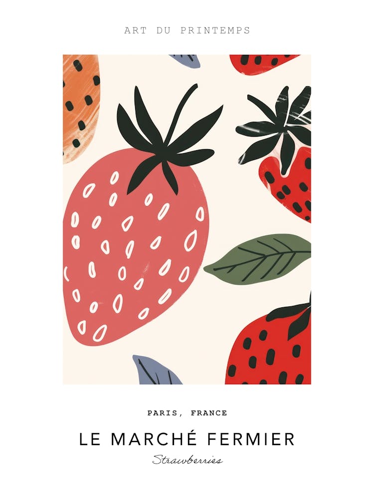 Strawberries Le Marche Fermier Poster 3
