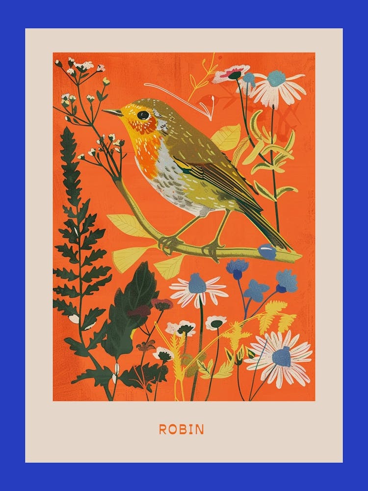 Spring Birds Poster Robin 5