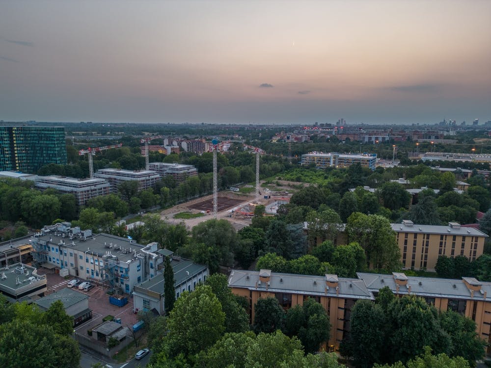 Sunset City Skyline Cityscape Milano, San Donato
