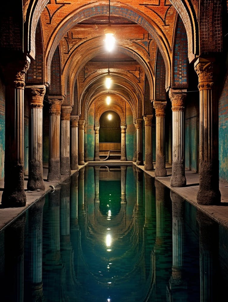 Basilica Cistern Yerebatan Sarnc Pixel Art 5