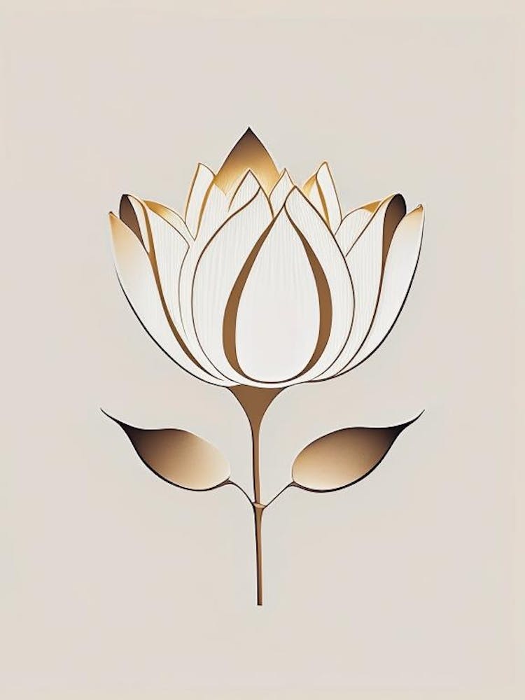 Lotus d'Amérique Rétro Minimal 6
