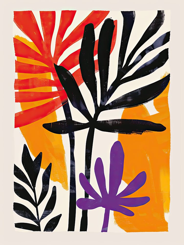 Abstract Tropics Matisse Style