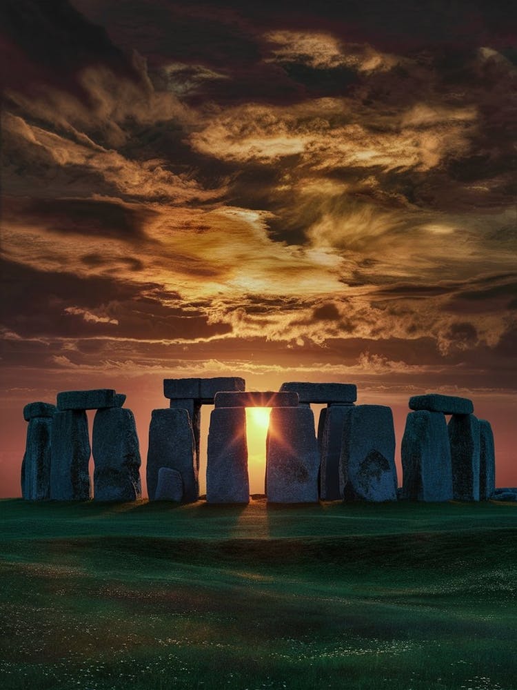 Stonehenge At Sunset 1