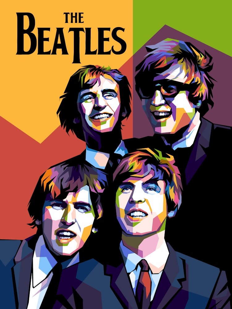 Greatest Band The Beatles Wpap Pop Art Style