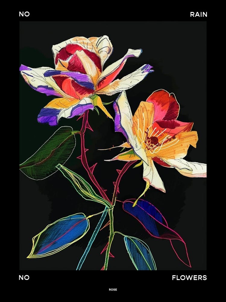 No Rain No Flowers Poster Rose 2