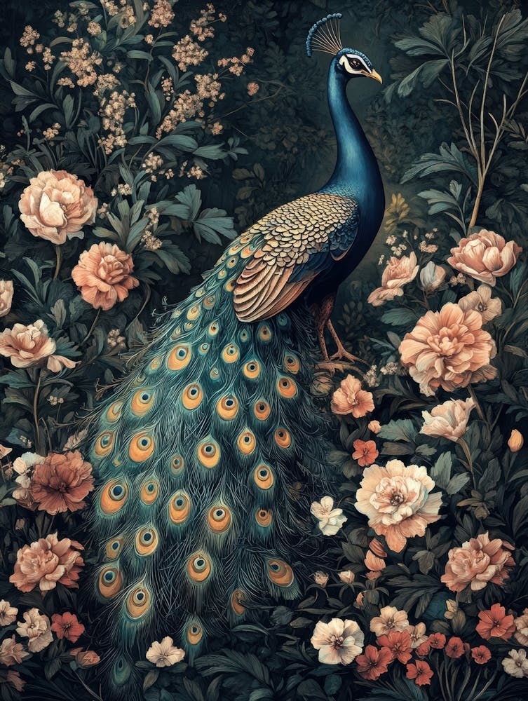 Peacock In The Garden