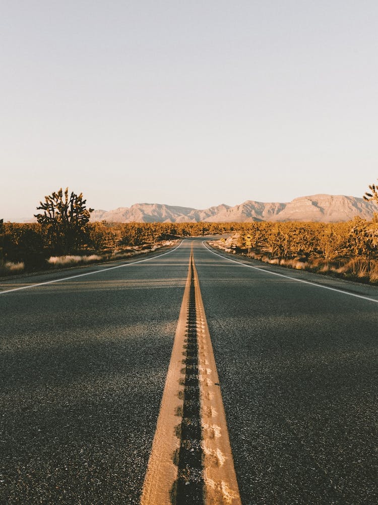 Desert Highway Sunset