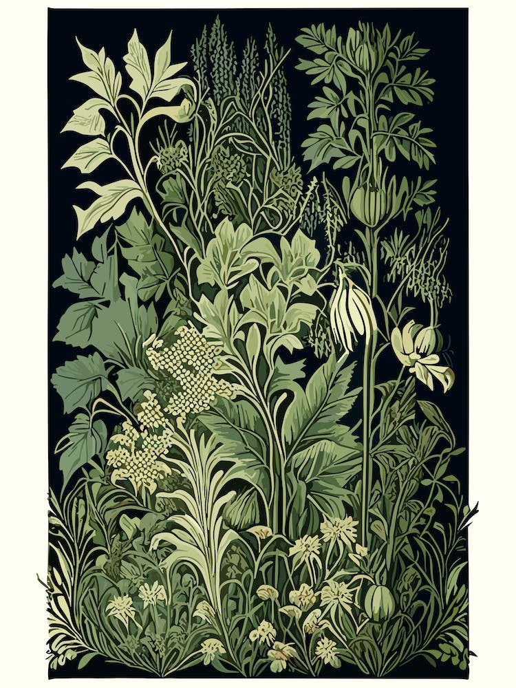 Bois Des Moutiers, France Vintage Botanical