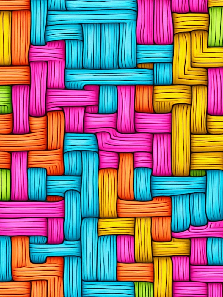 Moderne Häkel-Illustration Neon