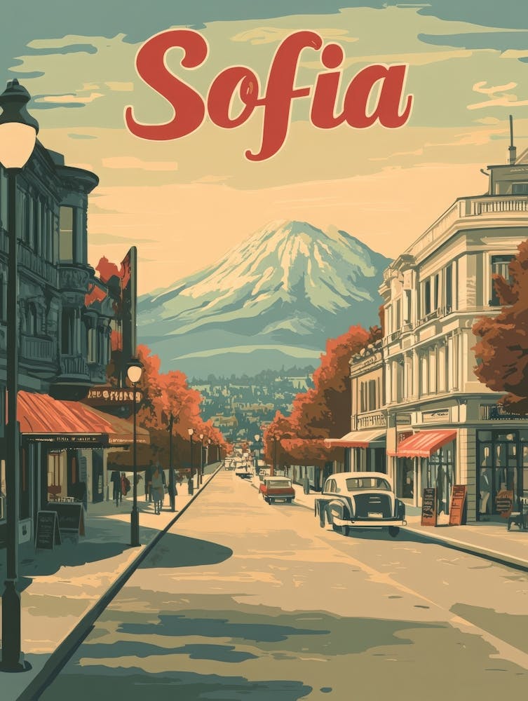Aihrgdesign A Classic 1960s Travel Poster For Sofia