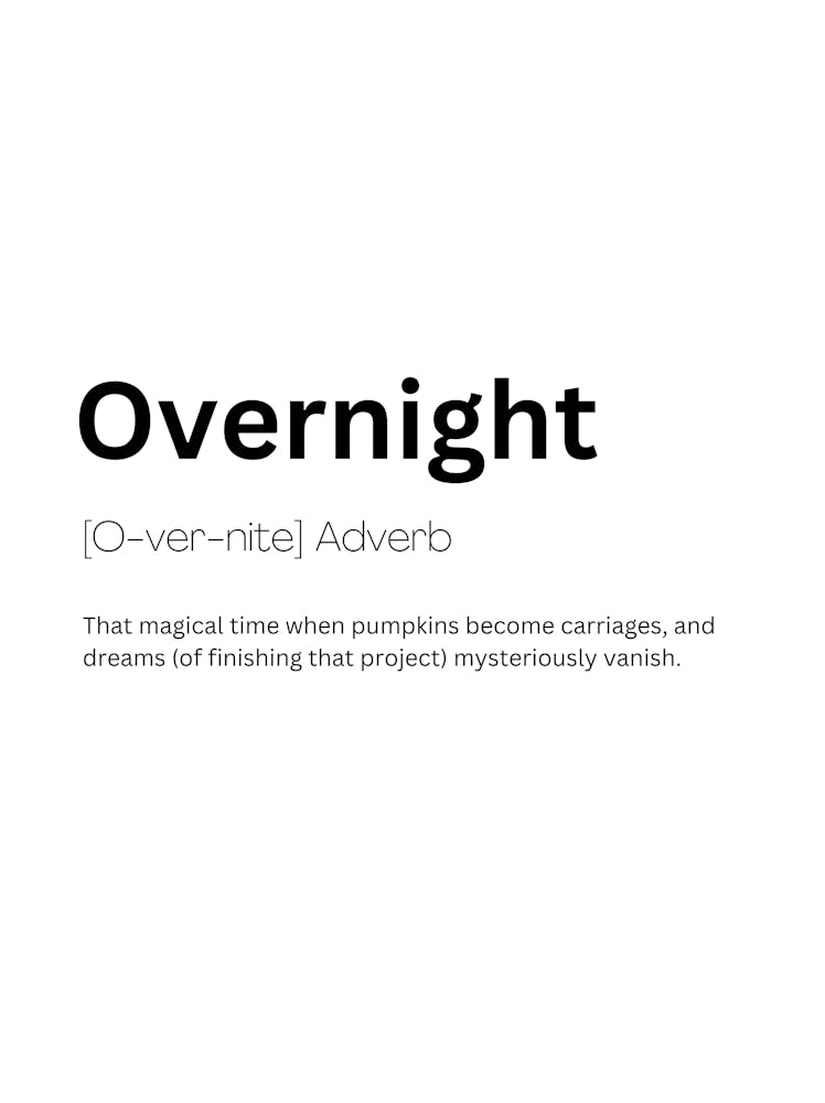 Overnight Definition Meaning