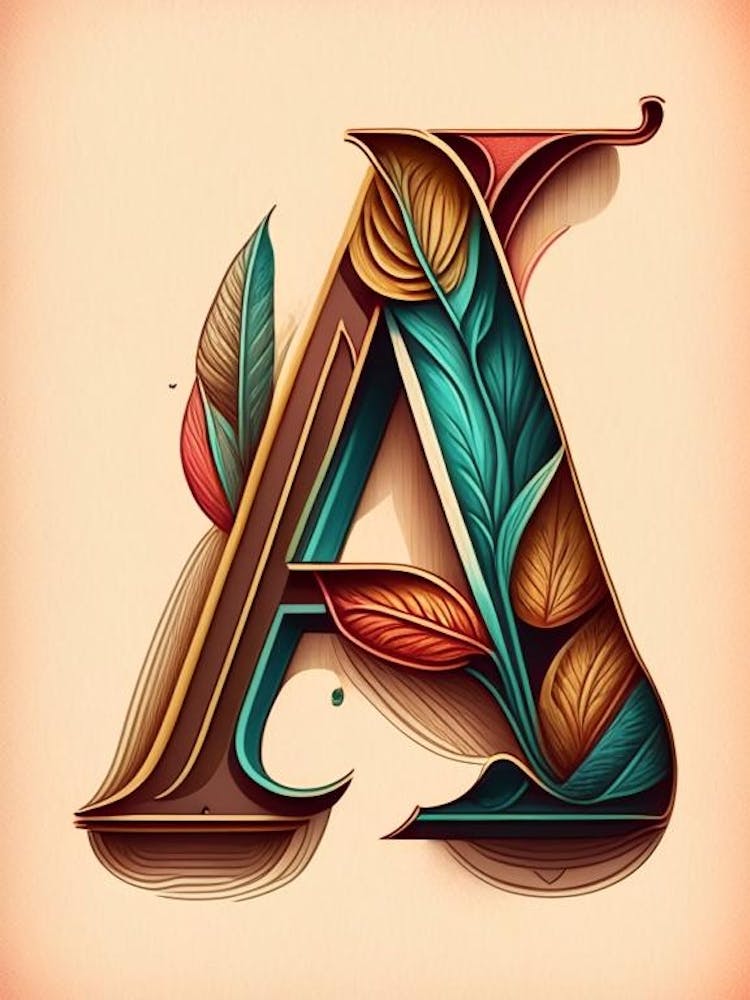 A, Lettre, Dessin Rétro Alphabet 2