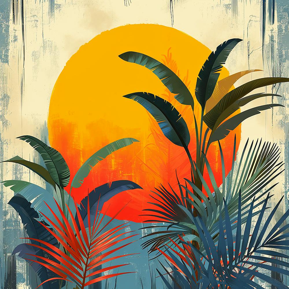 Tropical Sunset Canvas Print