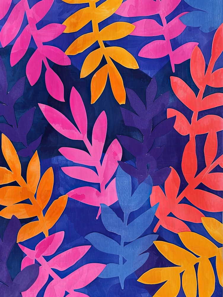 Leaf Symphony Matisse Style