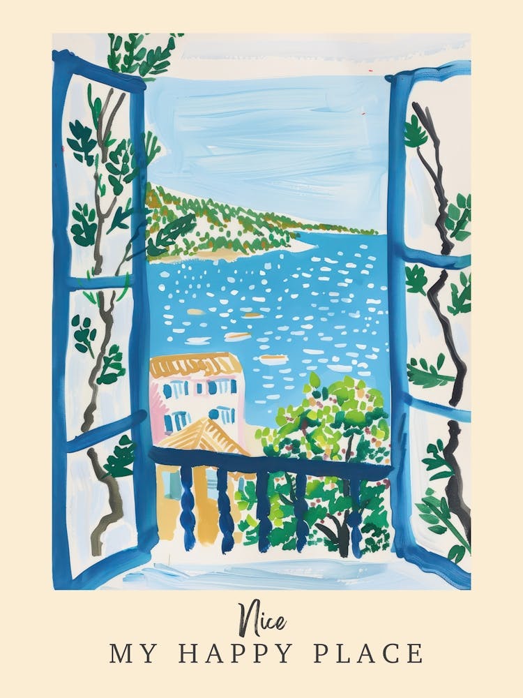 My Happy Place Nice 4 Travel Poster