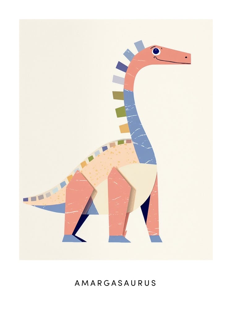 Nursery Dinosaur Art Amargasaurus 2 Poster