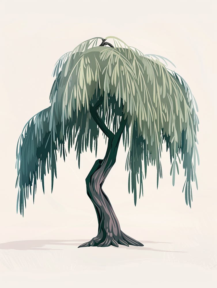 Willow Tree Pixel Illustration 3