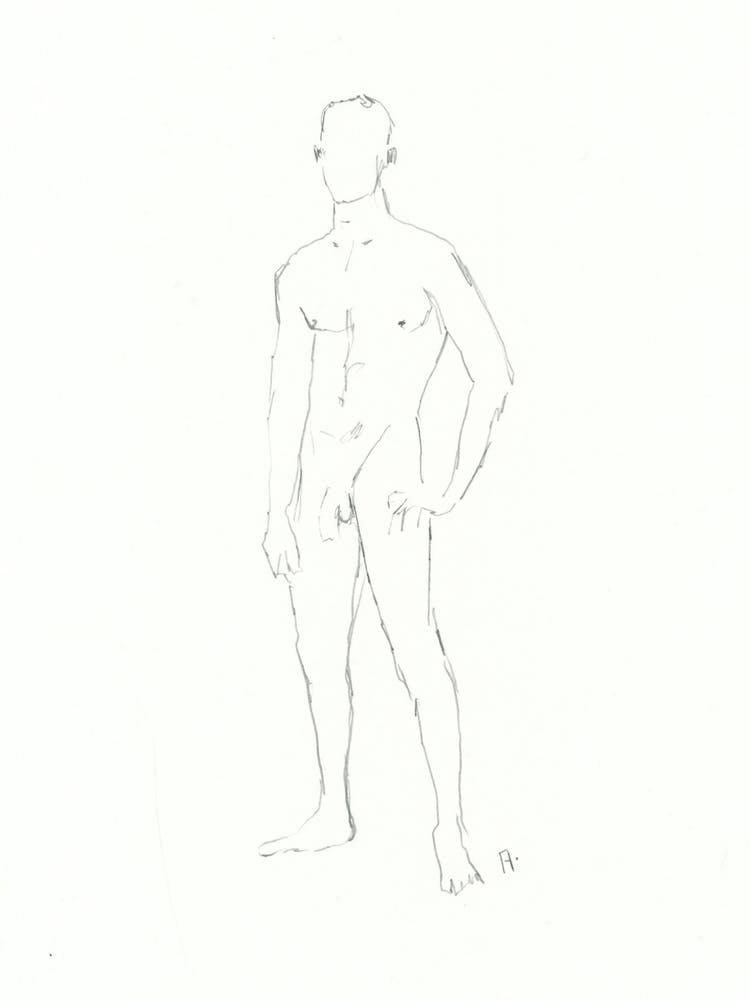 male nude gay art homoerotic full frontal nude painting drawing sketch pencil erotic artwork adult mature 1