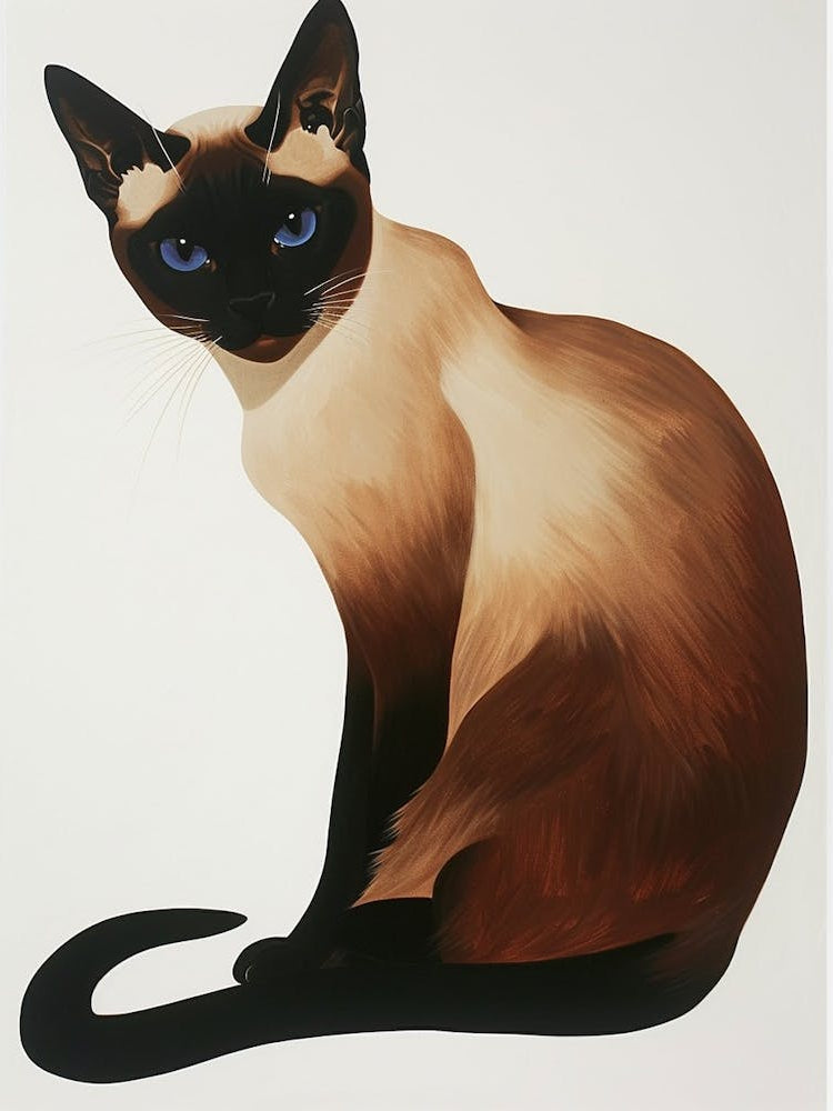 Siamese Cat Painting 3
