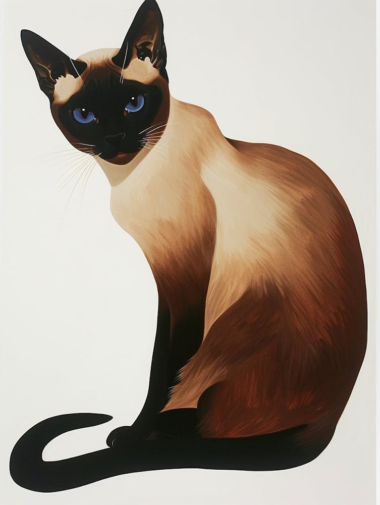 Siamese Cat Painting 3