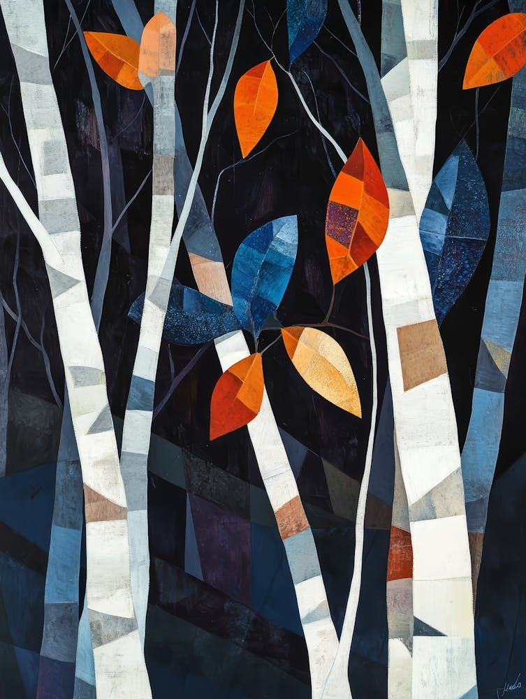 Colorful Trees In The Forest