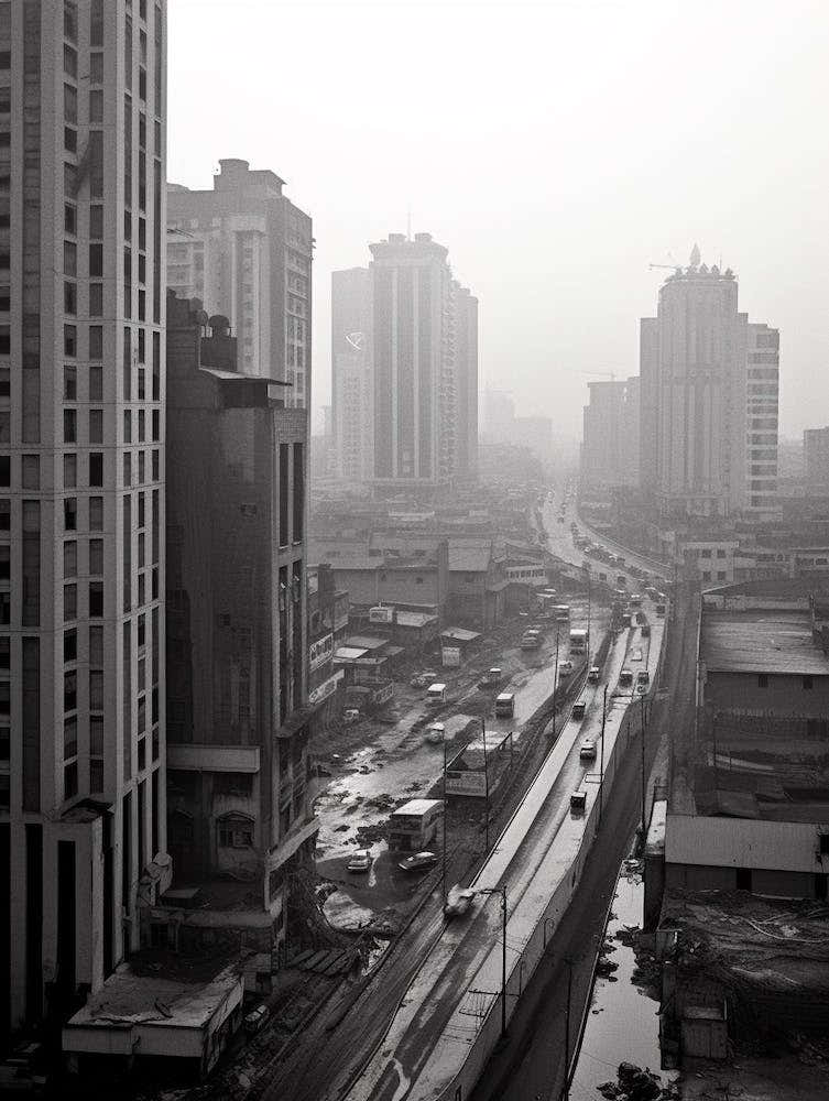 Jakarta, Indonesia, Black And White Old Photo 1