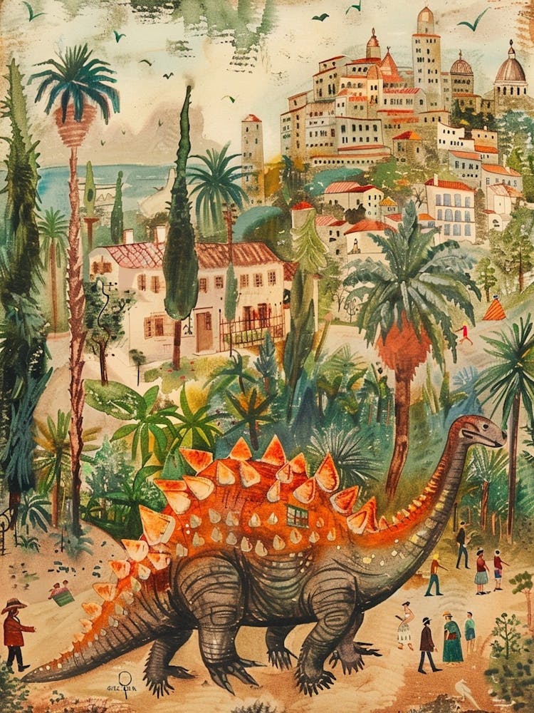 Dinosaur In An Ancient Village 2