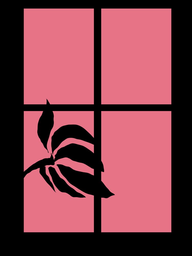 Window With A Leaf