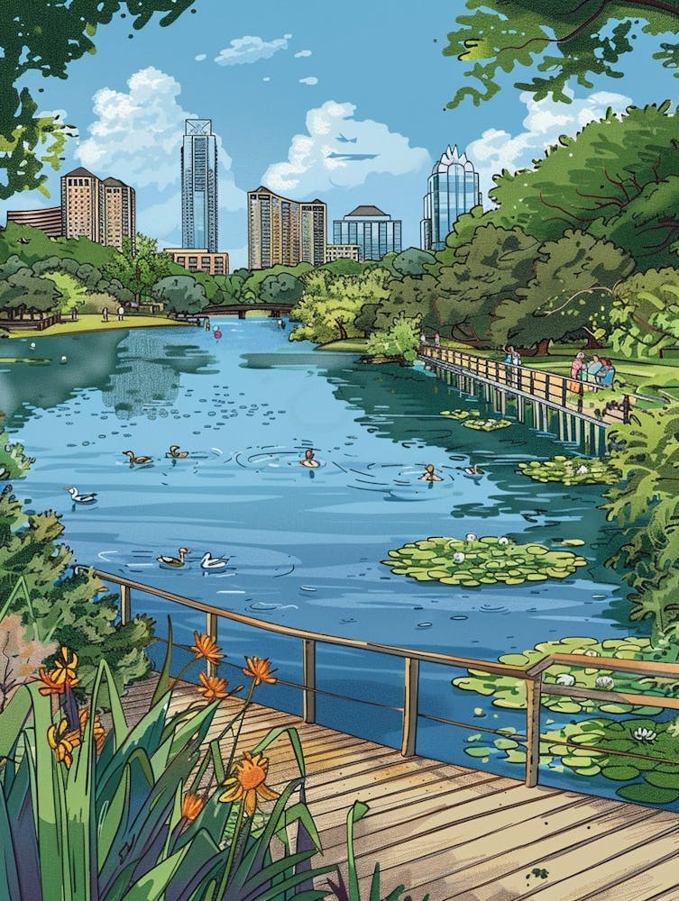 Storybook Illustration Lady Bird Lake And The Board 4