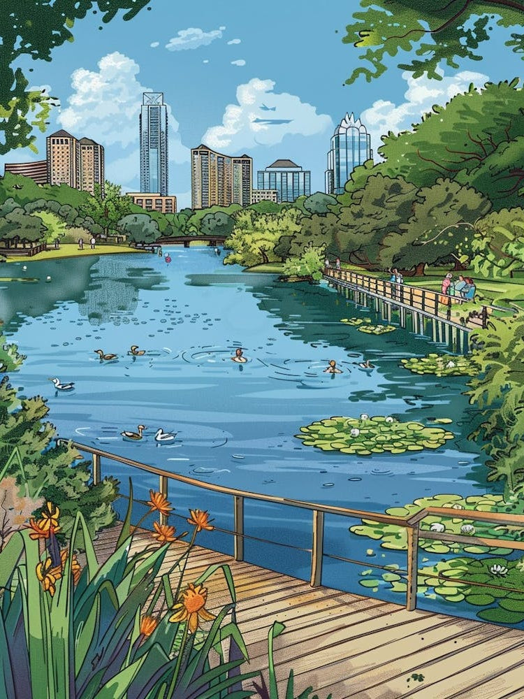 Storybook Illustration Lady Bird Lake And The Board 4