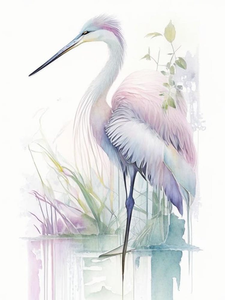 Cocoi Heron Gouache 2