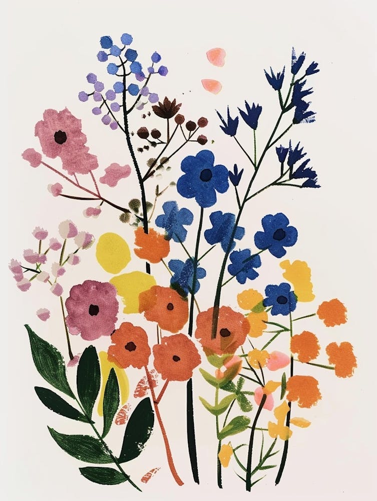 Painted Florals Gypsophila 1