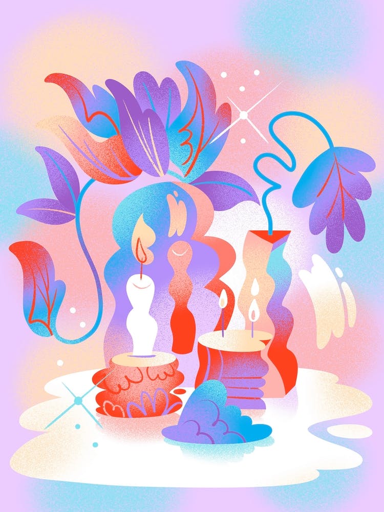 Pastel Melty Still Life