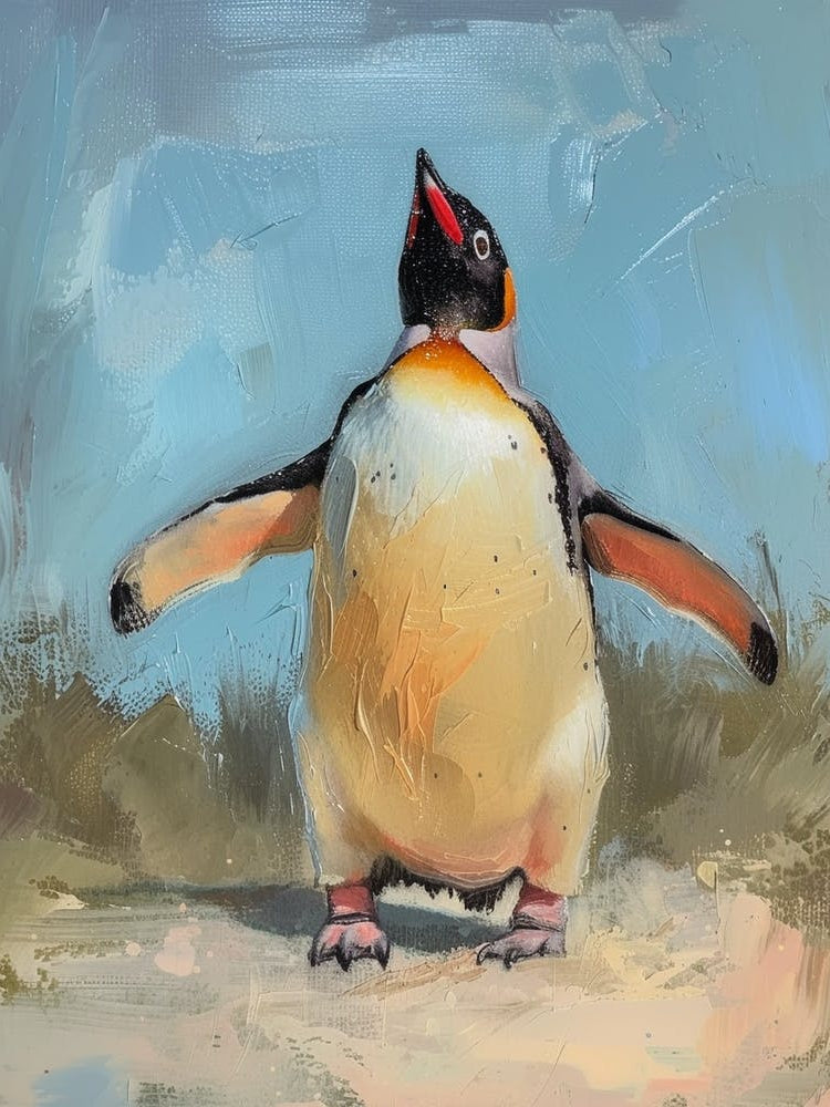 Adlie Penguin Isabela Island Oil Painting 3