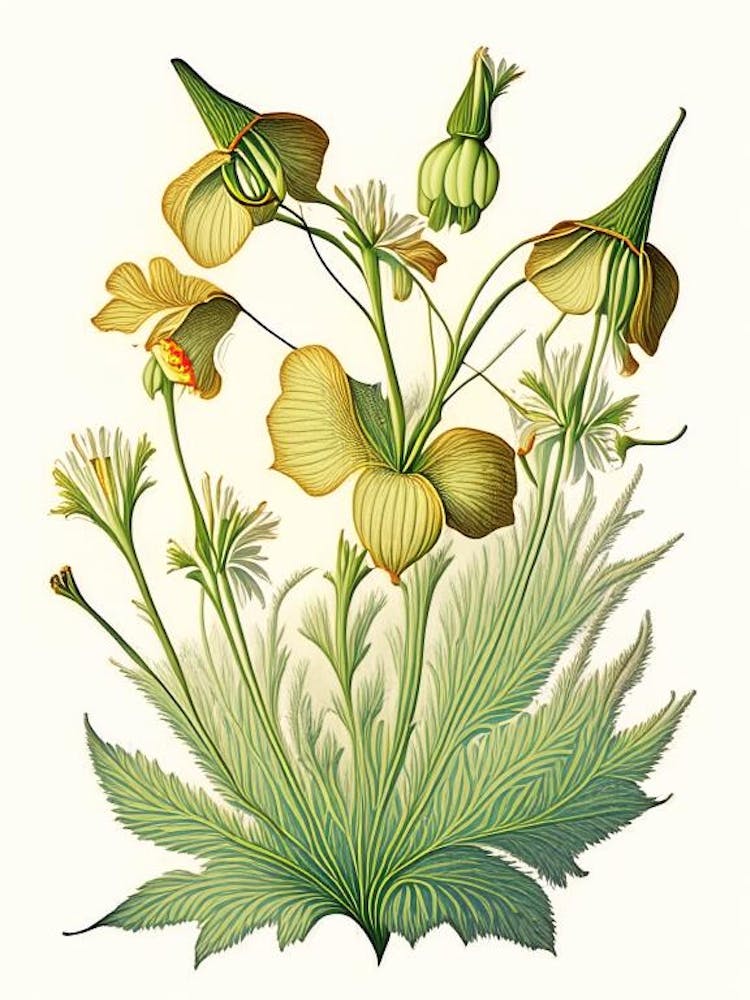 Sundrops Wildflower Vintage Botanical