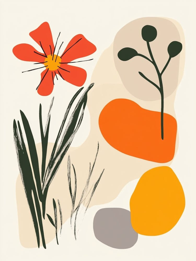Abstract Floral Illustration