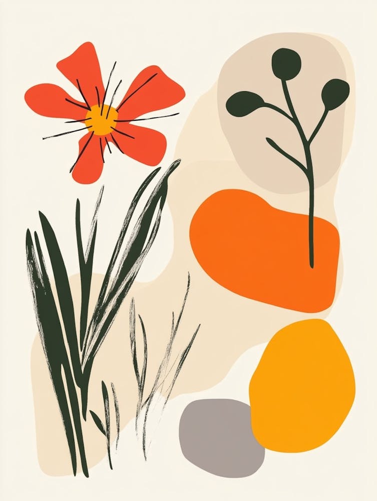 Abstract Floral Illustration