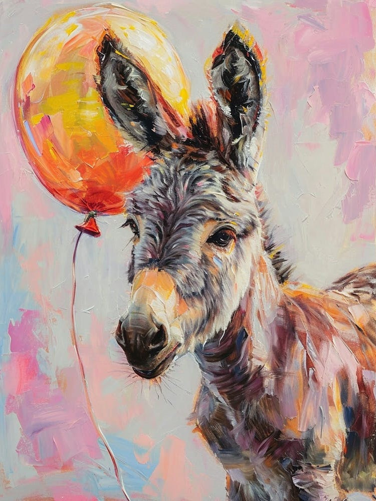 Cute Donkey 2 With Balloon