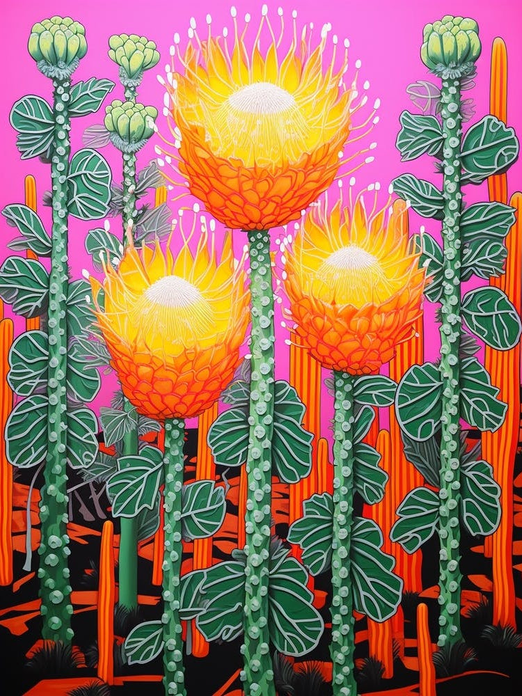 Mexican Style Cactus Illustration Turks Head Cactus 1