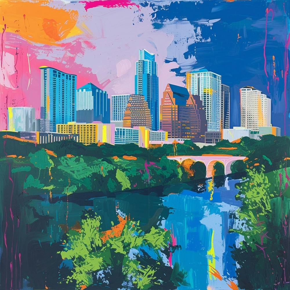 Abstract Travel Collection Austin Texas 2