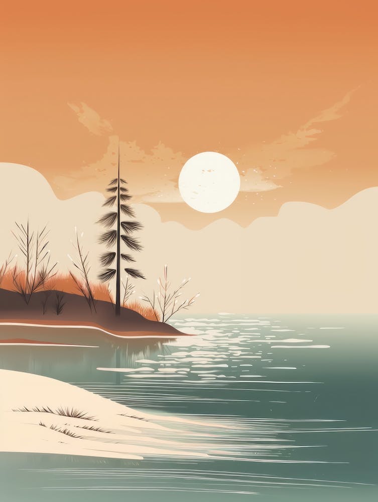 Automne , Automne, Paysage, Inspiré Par National Park in the USA, Lake, Great Lakes, Boho, Plage, Impression sur Toile Minimaliste, Affiche de Voyage, Décor d'Automne, Décor d'Automne 7
