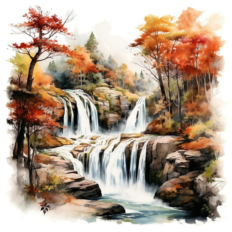 Waterfall In Autumn 3